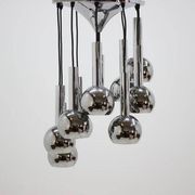 Magnifique pendentif en chrome en cascade, années 1970