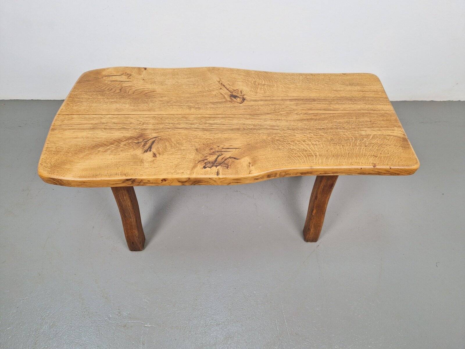 Vintage Brutalist Oak Tree Trunk Side Table, Spain, 1960s