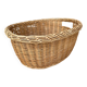 Woven blonde wicker basket