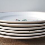 Set of 5 flat plates "Luxeuil" Hbcm
