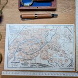 Printed in 1914, map of Strasbourg.
