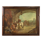 Tableau italien signé Mattia Traverso, scène de genre
