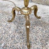 Tripod golden floor lamp