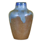 Vase signed Lebret Alfred, small Puisaye stoneware vase, flamed stoneware, collection, 30's