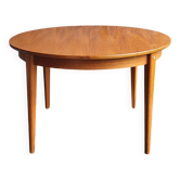 Table ronde à rallonge Scandinave en Teck 1960's