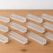 Set of 12 vintage cut lead crystal knife rests – Antique box
