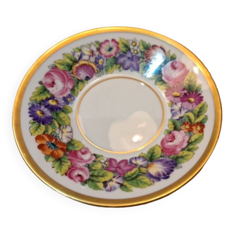 Hand-decorated Limoges porcelain plate