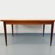 Table à manger rectangulaire style scandinave vintage des années 50 60 teck
