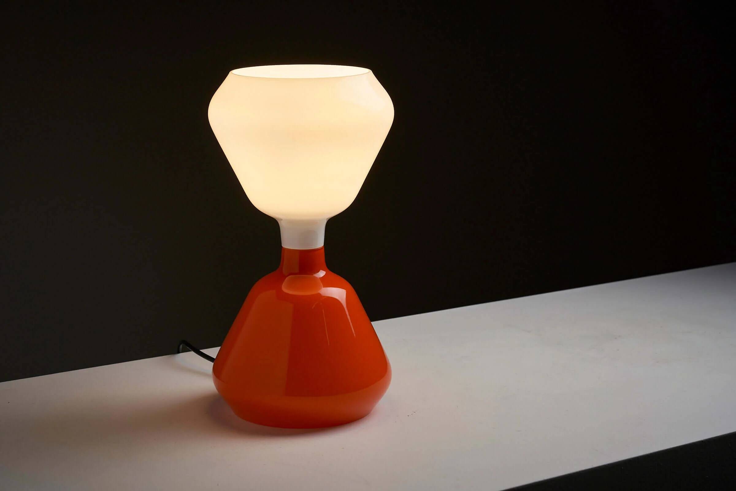 Glass Table lamp by Peter Pelzel for Vistosi