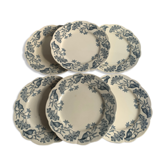 6 assiettes Terre de fer