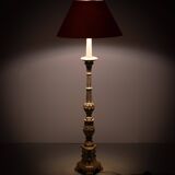 Italian Baroque carved Wooden floor lamp 1970s