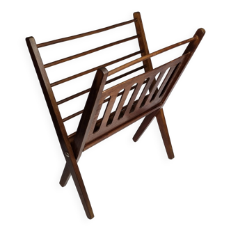 Folding teak magazine rack by Cees Braakman