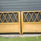 pair of antique solid wood headboards