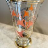 Vase en cristal vintage Domec Bordeaux
