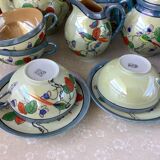 Japanese Iridescent Eggshell Porcelain Cups - Hand Painted