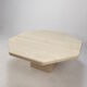 Italian travertine octagon coffee table, 1980