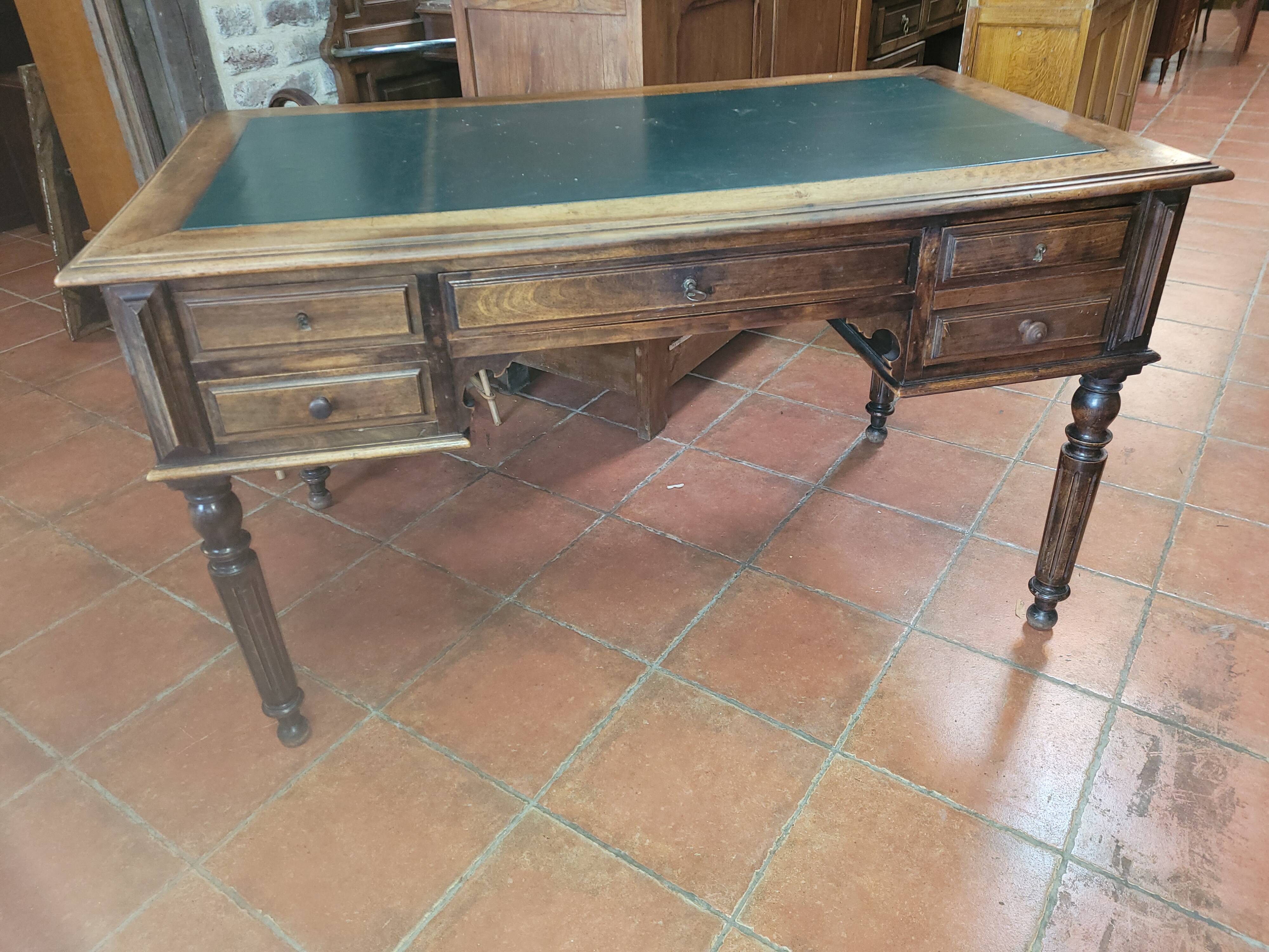 Old Louis Philippe style desk in walnut
