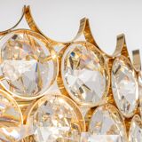 Golden brass chandelier, Sciolari design by Palwa, Germany, 1970s