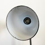 Industrial Grey Enamel Gooseneck Desk Lamp from Siemens, 1950s