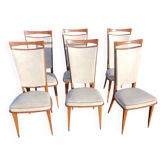 Série de 6 chaises, années 60