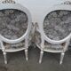 Four medallion armchairs