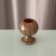Vintage Hand-Carved Brown Onyx Pedestal Vessel