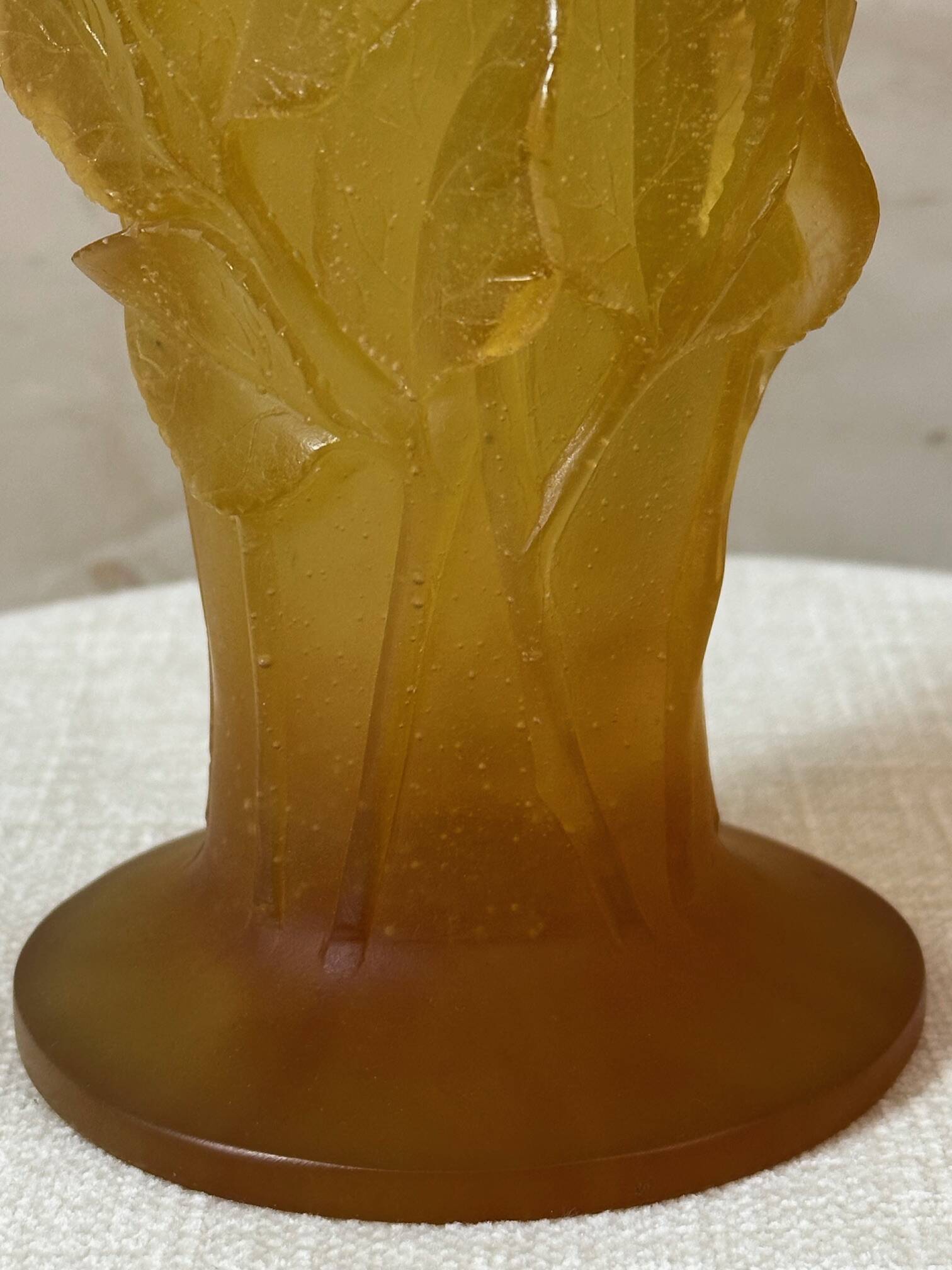 Daum glass paste vase
