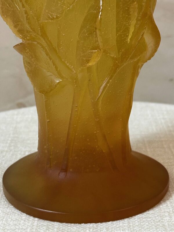 Vase pate de verre Daum