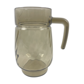 Lever smoked glass carafe