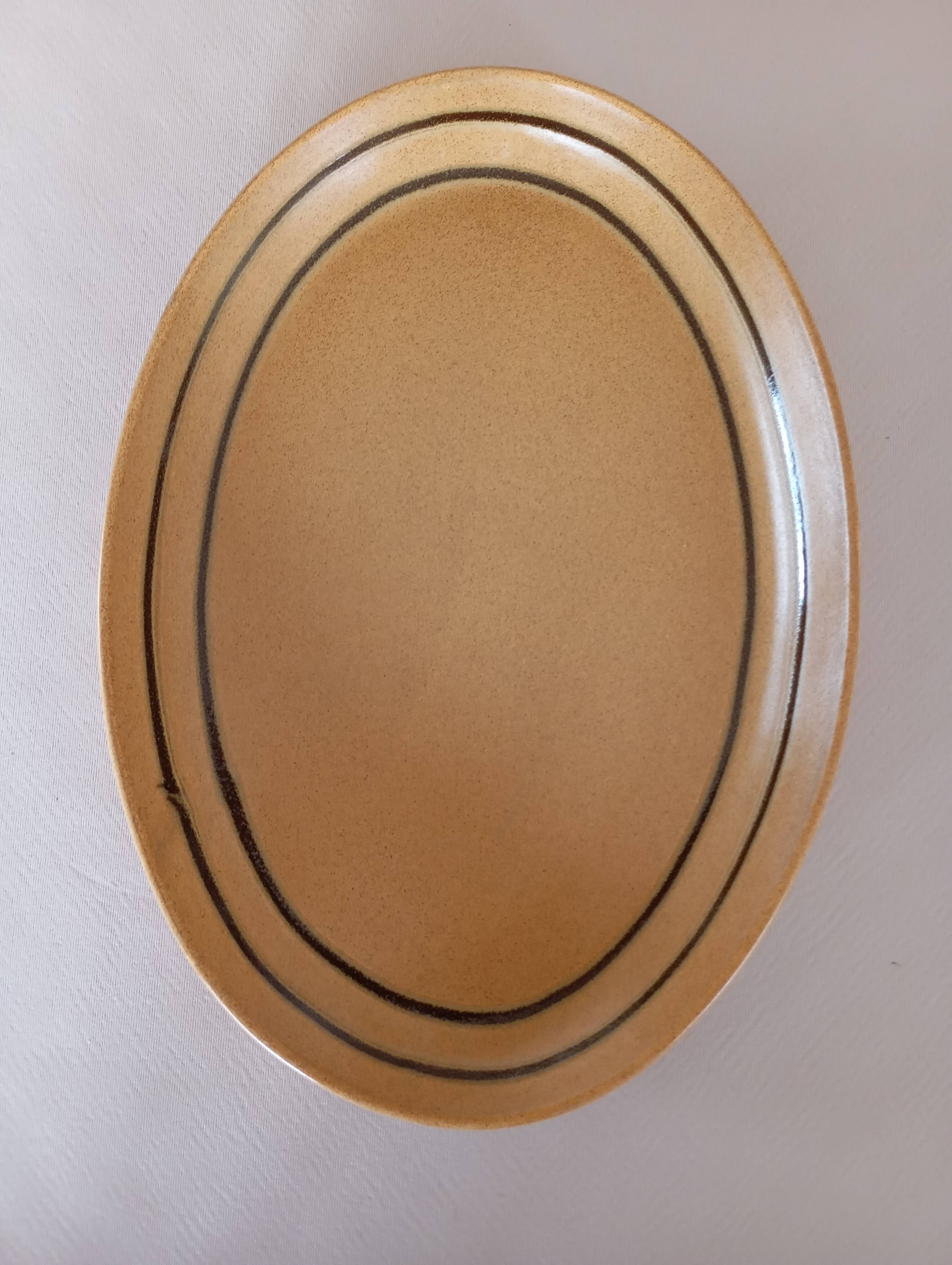 Oval dish Sarreguemines "Chaumière"