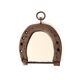 Folk art mirror, horseshoe frame, 1950s