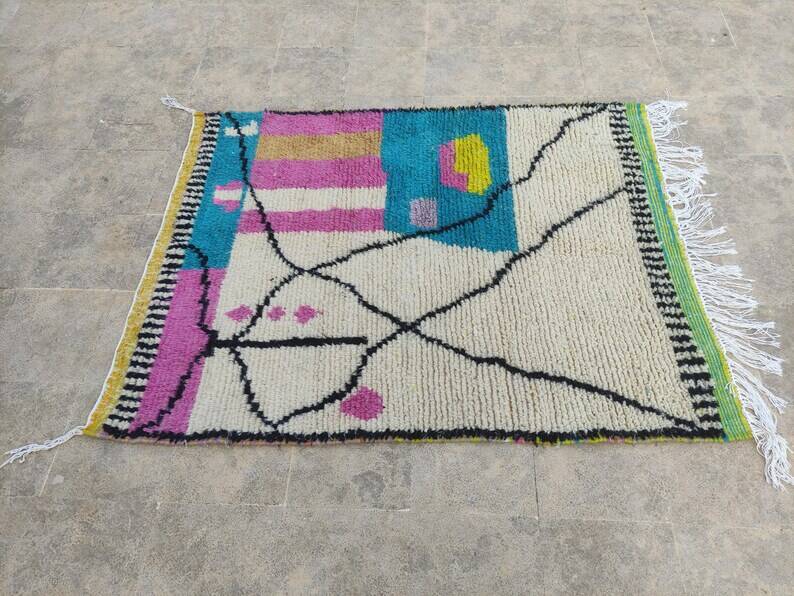 Natural wool rug 250cmx150cm