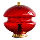 Vintage Czechoslovak Red Glass Table Lamp by Jablonecké Sklárny, 1970s
