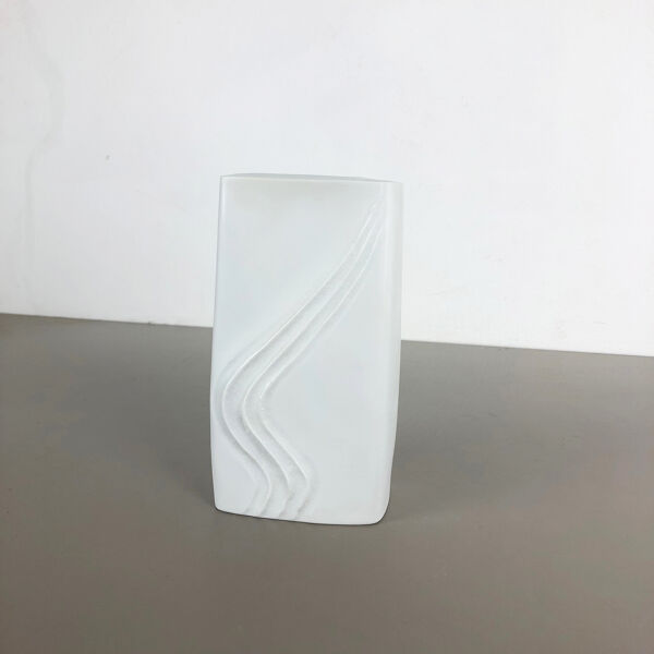 Vase op art en porcelaine Allemand par Martin Freyer pour Rosenthal années 1970