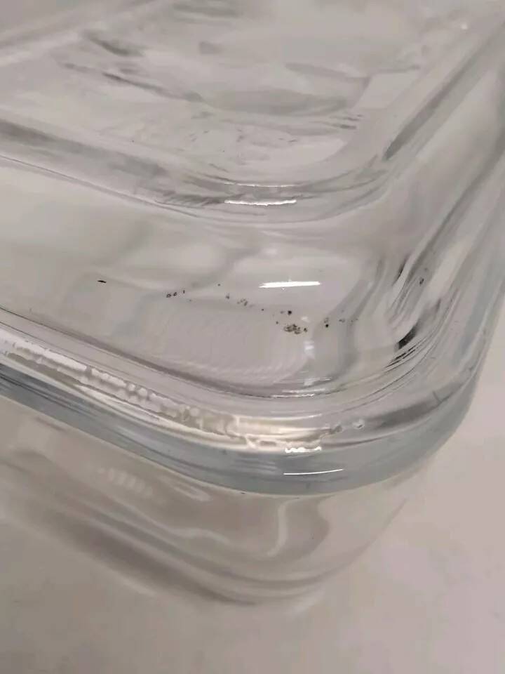 Vintage Cow Pattern Glass Butter Dish