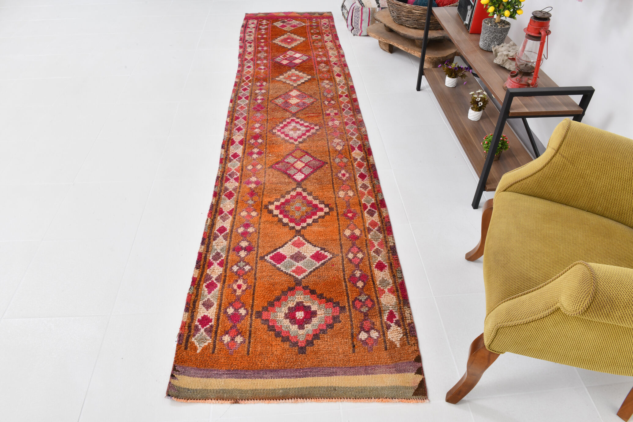 3x12 oriental herki runner rug, 82x356cm