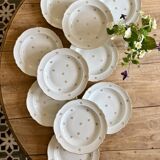 Set of 10 vintage Limoges porcelain soup plates