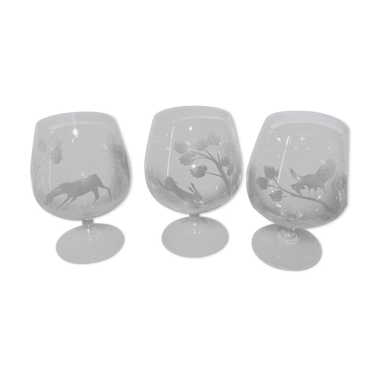 Engraved crystal glasses