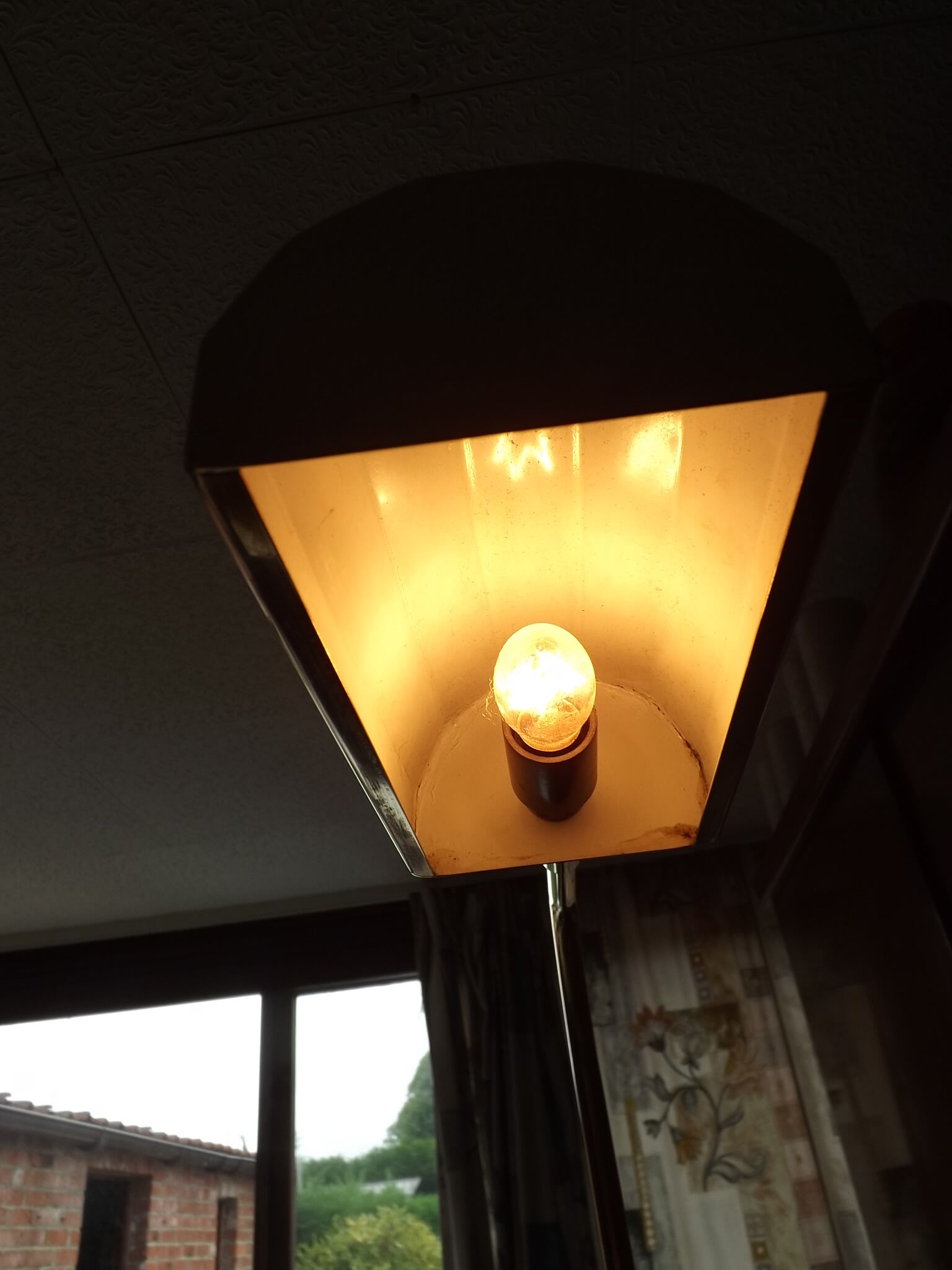 Modernist brass floor lamp deknudt 1970 vintage