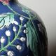 Large baluster vase in Chinese porcelain with vintage floral decoration from the 1970s-80s.