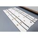 Vintage Turkish Handmade Wool Cotton White Rug 77x144