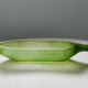 Art Deco organic coupe La Rochère in frosted jade green glass – France