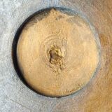 Vintage 1960s Hand-Carved Wooden Plate - Intricate Floral and Spiral