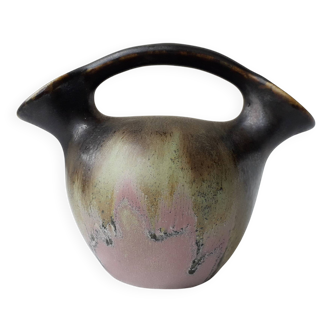 Stoneware vase signed Méténier