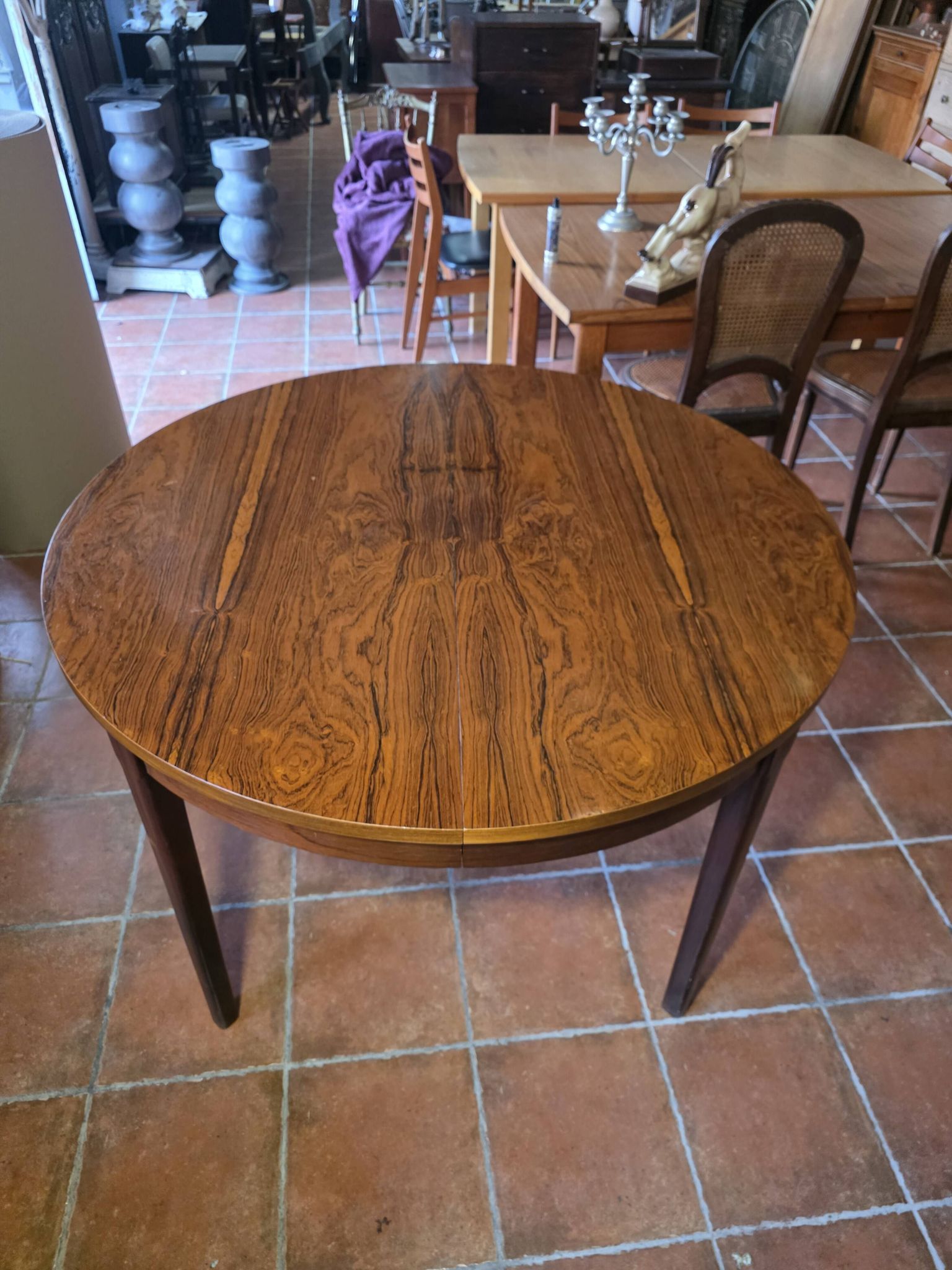 Table scandinave extensible en palissandre des années 60