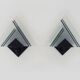 Pair of vintage Italian design metal wall lights from the 80s