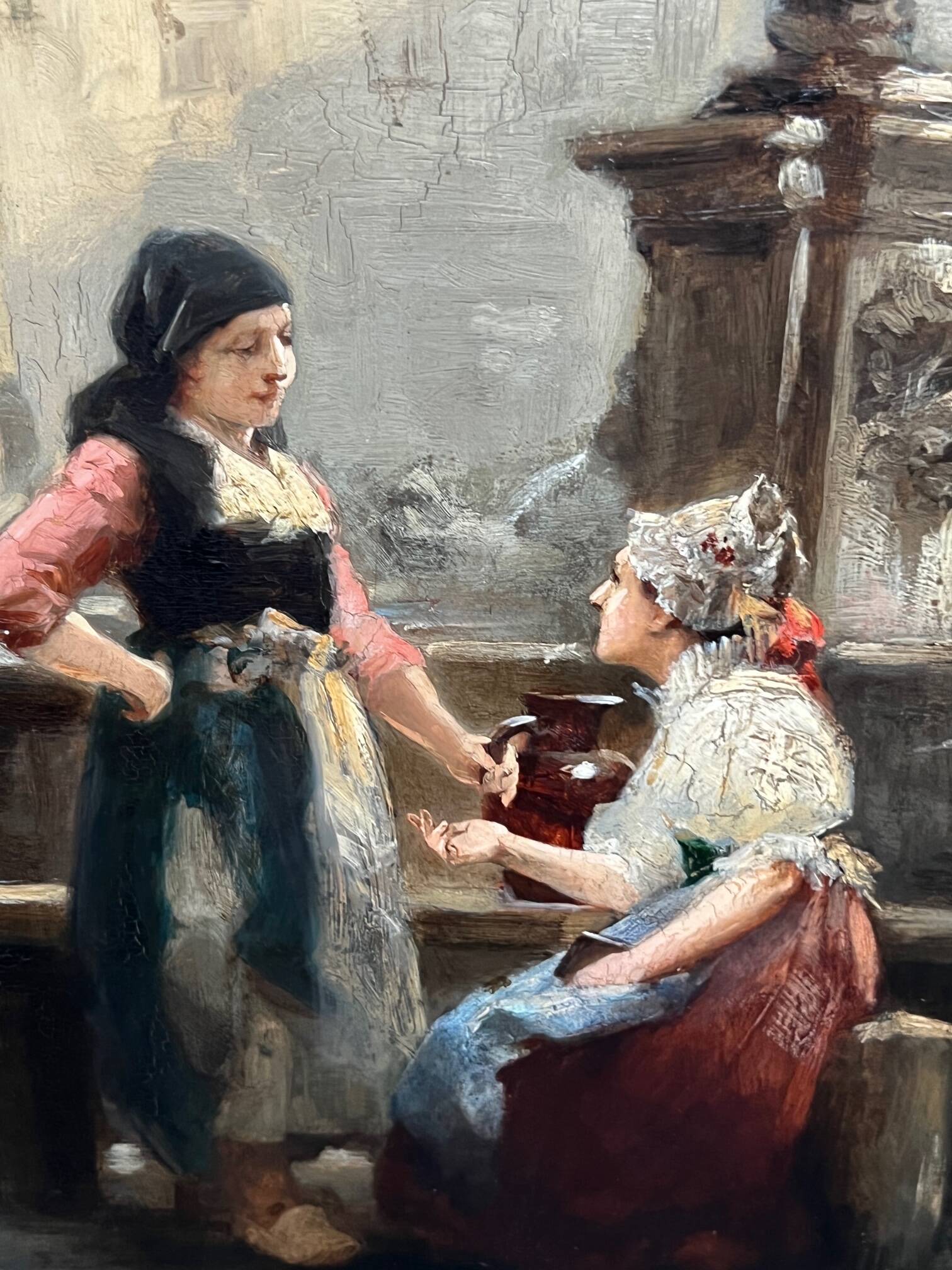 Painting "Girls at the fountain".
