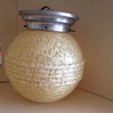 Lot of 2 opaline ceiling yellow speckled