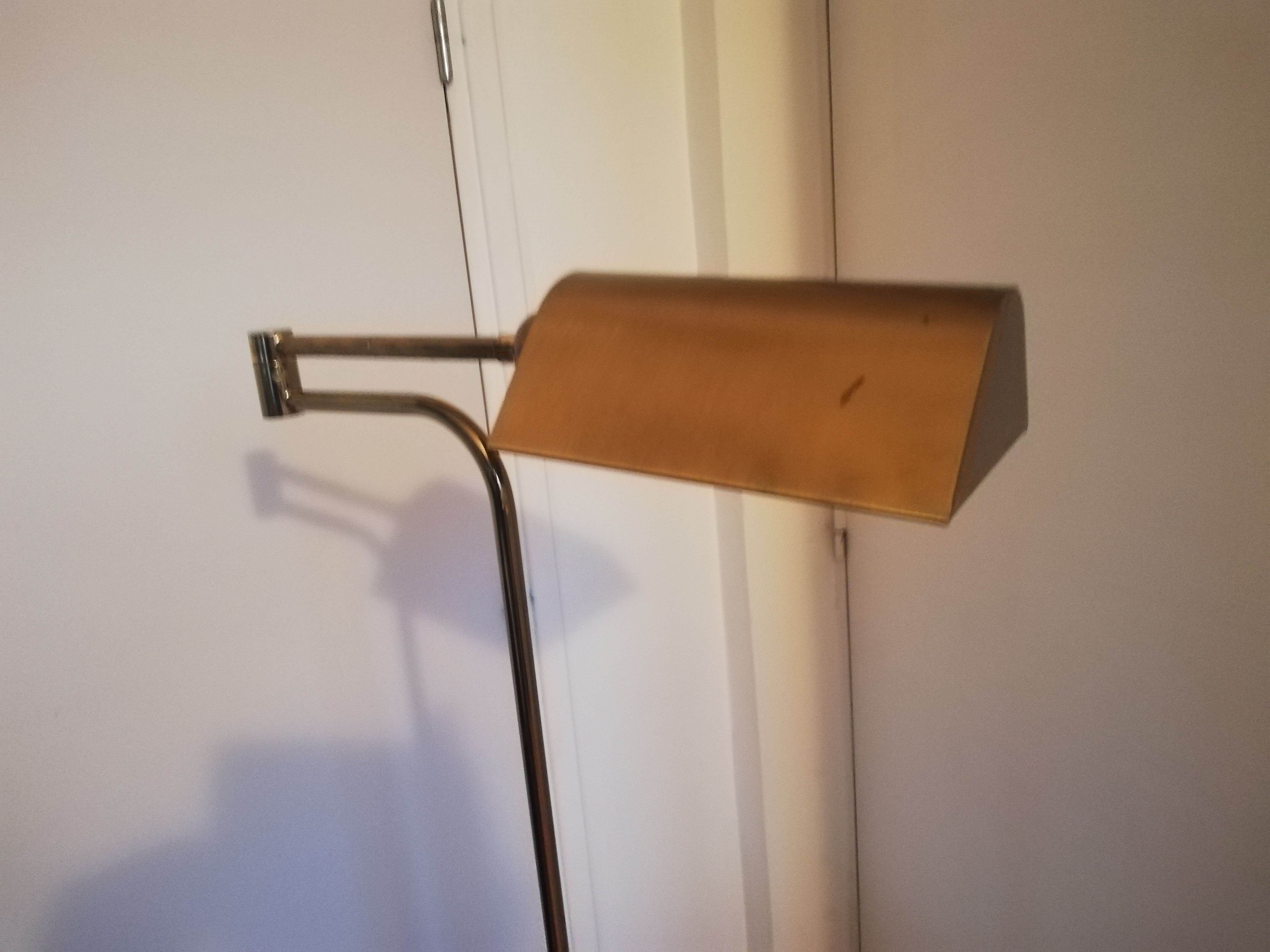 Floor lamp articulated gold metal