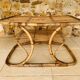 Table basse vintage en bambou et rotin dans le goût de Tito Agnoli, circa 1960